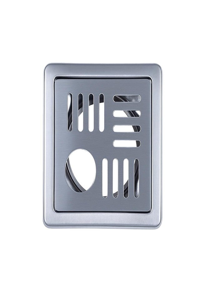 زاب غطاء تصريف أرضي من الفولاذ المقاوم للصدأ من سلسلة Zap Square AquaCut مقاس 6 بوصات، مقاوم للصدأ وأنيق، للاستخدام في الحمام والمطبخ والاستحمام والشرفة - Image 1